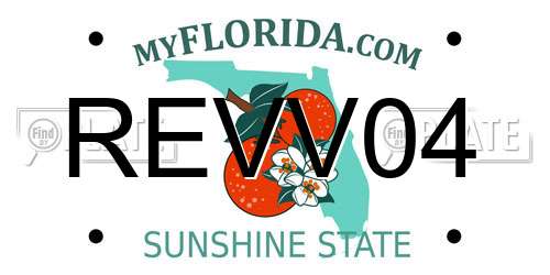 REVV04 Florida License Plate