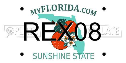 REX08 Florida License Plate