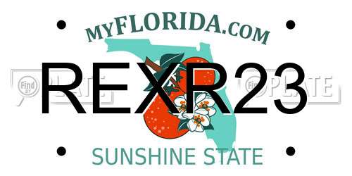REXR23 Florida License Plate