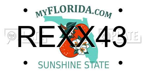 REXX43 Florida License Plate