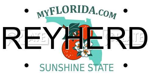 REYHERD Florida License Plate