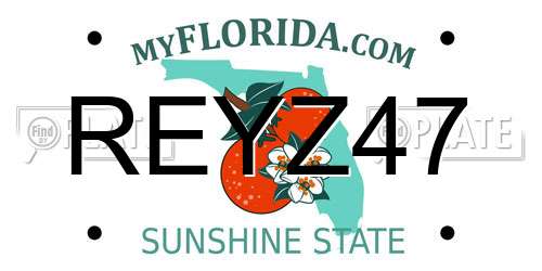 REYZ47 Florida License Plate