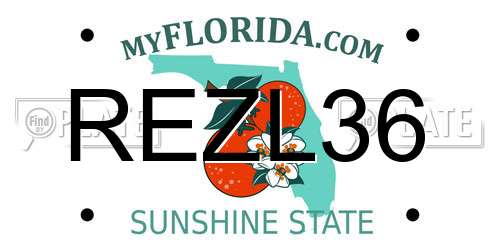 REZL36 Florida License Plate