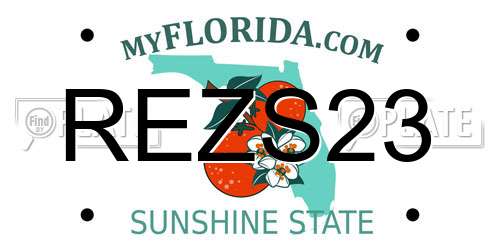 REZS23 Florida License Plate