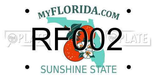 RF002 Florida License Plate