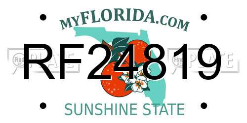 RF24819 Florida License Plate