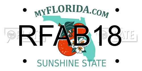 RFAB18 Florida License Plate
