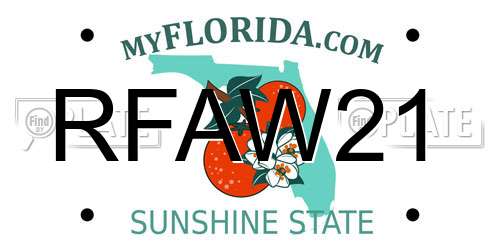 RFAW21 Florida License Plate