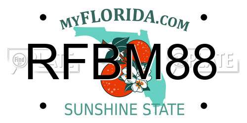 RFBM88 Florida License Plate