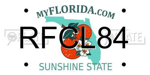 RFCL84 Florida License Plate