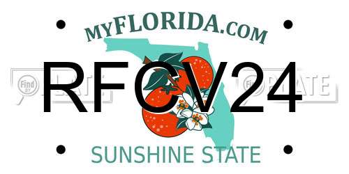 RFCV24 Florida License Plate