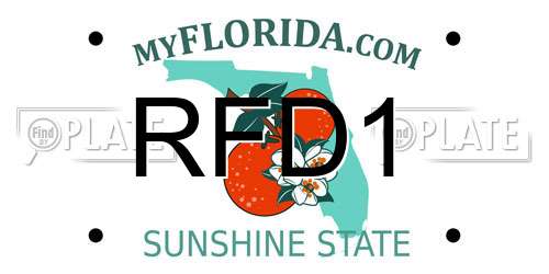 RFD1 Florida License Plate