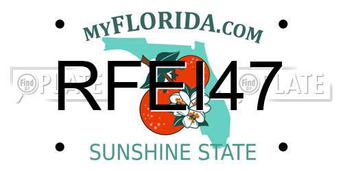 RFEI47 Florida License Plate