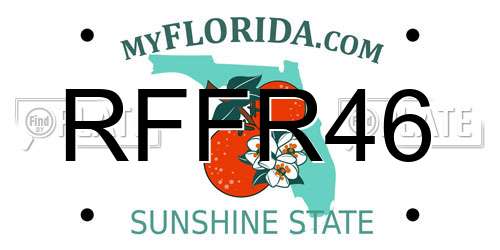 RFFR46 Florida License Plate