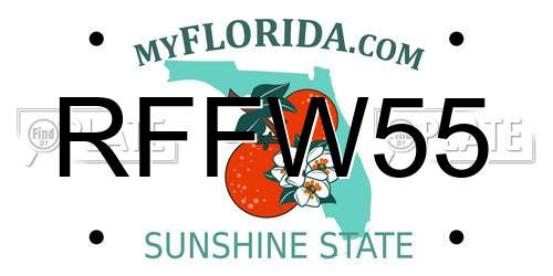 RFFW55 Florida License Plate