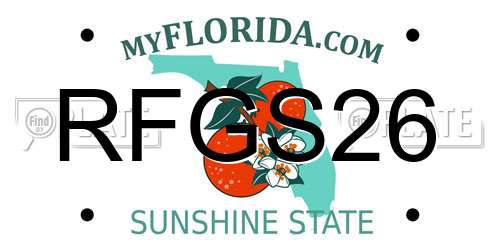 RFGS26 Florida License Plate