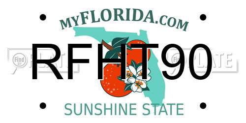 RFHT90 Florida License Plate