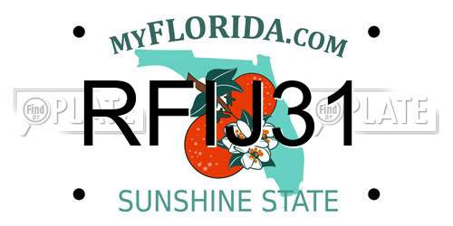 RFIJ31 Florida License Plate