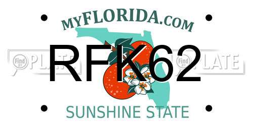 RFK62 Florida License Plate