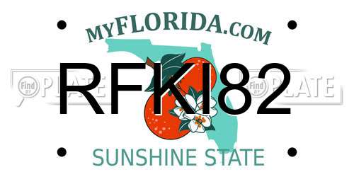 RFKI82 Florida License Plate