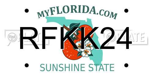 RFKK24 Florida License Plate