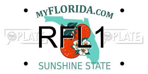 RFL1 Florida License Plate