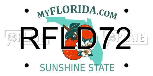 RFLD72 Florida License Plate