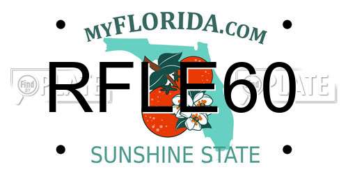 RFLE60 Florida License Plate