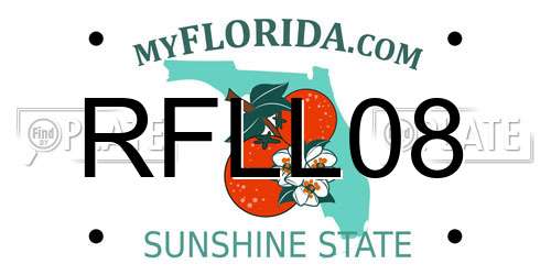 RFLL08 Florida License Plate