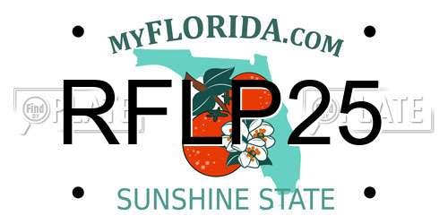 RFLP25 Florida License Plate