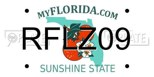 RFLZ09 Florida License Plate
