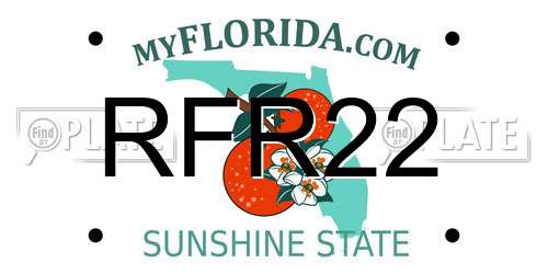 RFR22 Florida License Plate