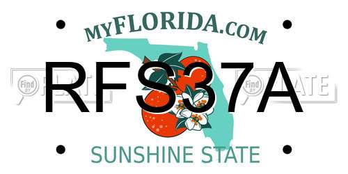 RFS37A Florida License Plate