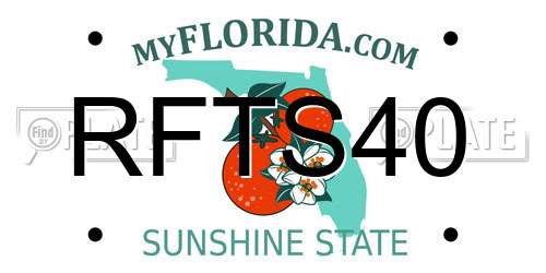 RFTS40 Florida License Plate