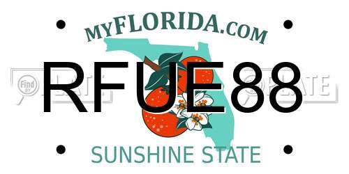 RFUE88 Florida License Plate