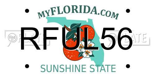 RFUL56 Florida License Plate