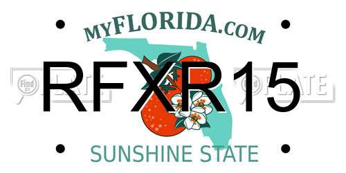 RFXR15 Florida License Plate