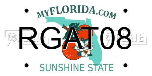 RGAT08 Florida License Plate