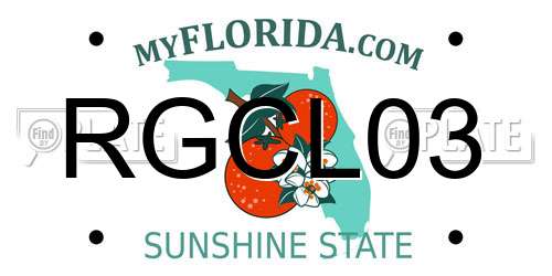 RGCL03 Florida License Plate