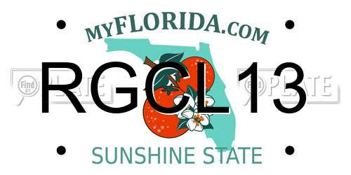 RGCL13 Florida License Plate