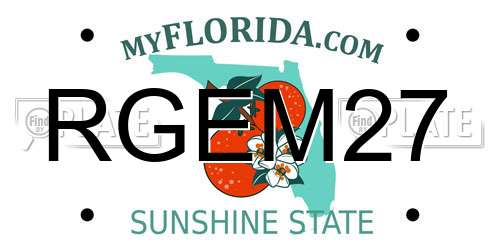 RGEM27 Florida License Plate