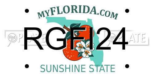 RGFI24 Florida License Plate