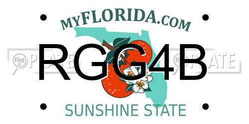 RGG4B Florida License Plate