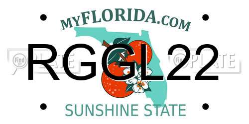 RGGL22 Florida License Plate
