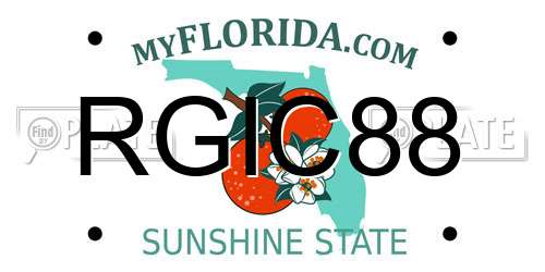 RGIC88 Florida License Plate