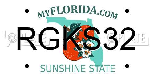 RGKS32 Florida License Plate
