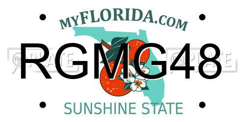 RGMG48 Florida License Plate