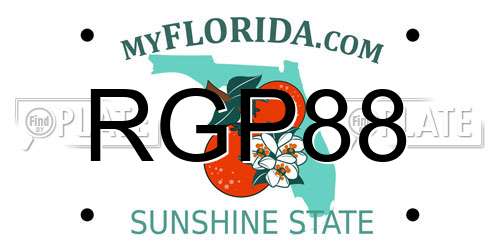 RGP88 Florida License Plate