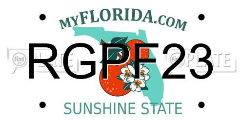 RGPF23 Florida License Plate
