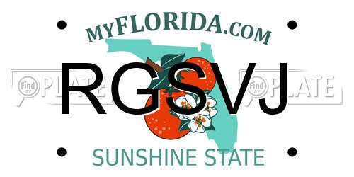 RGSVJ Florida License Plate